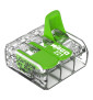 WAGO - Boîte de 50 Bornes GREEN Range auto fils souple / rigide 3 x (0,2 à 4mm2) - Réf : WAG 221-423