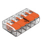 WAGO - Boîte de 25 Bornes auto fils Souple / Rigide 5 x (0.08 à 4mm2) - Réf : WAG 221-415