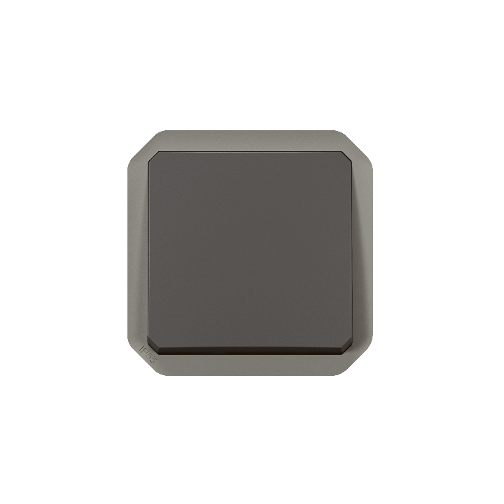 Legrand - Plexo L - Poussoir - 10A - 250V - composable - anthracite - IP55/IK08 - Réf : 069810L