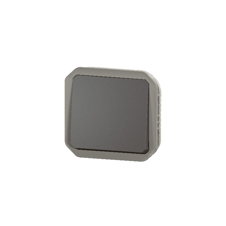 Legrand - Plexo L - Poussoir - 10A - 250V - composable - anthracite - IP55/IK08 - Réf : 069810L