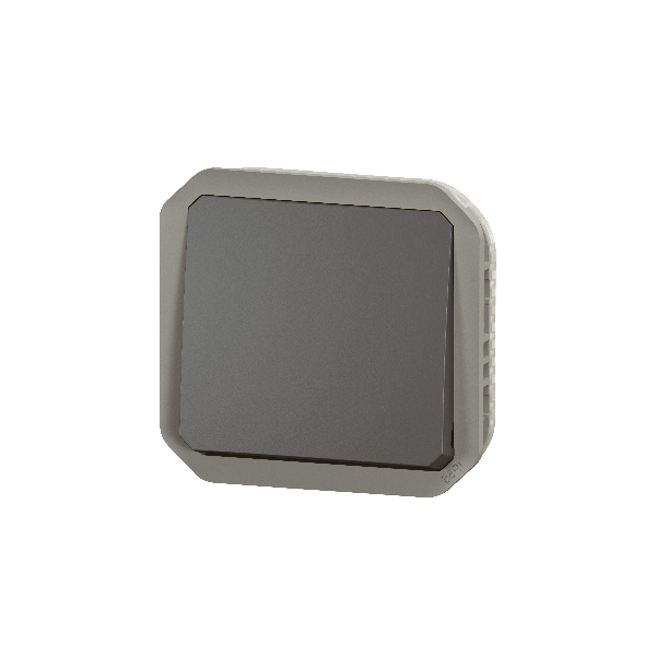 Legrand - Plexo L - Poussoir - 10A - 250V - composable - anthracite - IP55/IK08 - Réf : 069810L