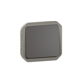 Legrand - Plexo L - Poussoir - 10A - 250V - composable - anthracite - IP55/IK08 - Réf : 069810L