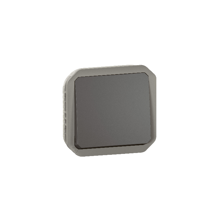 Legrand - Plexo L - Poussoir - 10A - 250V - composable - anthracite - IP55/IK08 - Réf : 069810L