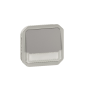 Legrand - Plexo L - Poussoir NO-NF lumineux porte-étiquette avec voyant - 10A - 250V - compo. - gris - IP55/IK08 - Réf : 069544l