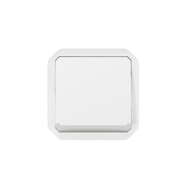 Legrand - Plexo L - Poussoir NO+NF lumineux - 10A - 250V - Composable - IP55/IK08 - Blanc - Réf : 069616L