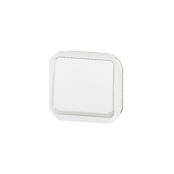 Legrand - Plexo L - Poussoir NO+NF lumineux - 10A - 250V - Composable - IP55/IK08 - Blanc - Réf : 069616L