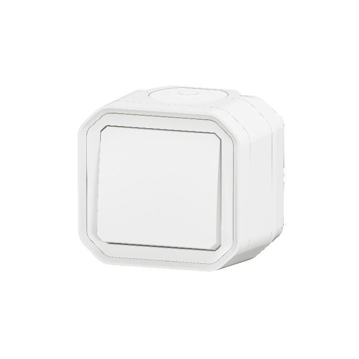 Legrand - Plexo L - Poussoir + Boîtier 1 poste - Saillie - Blanc - Réf. : 069760L