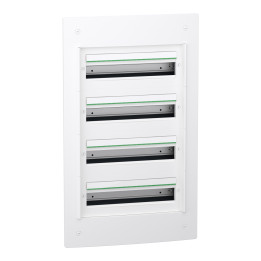 Schneider - PrismaSeT XS - Coffret encastré - 4 rangées - 18 modules - sans porte - Réf: LVSXS418