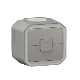 Legrand - Plexo L - Interrupteur volets roulants - Saillie - Gris - Ref. : 069538L+069651L
