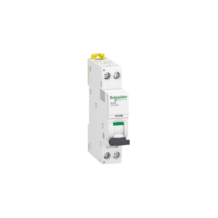 Schneider - Acti9 iDT40N - disjoncteur modulaire - 1P+N D 20A 6000A/10kA - A9P34620