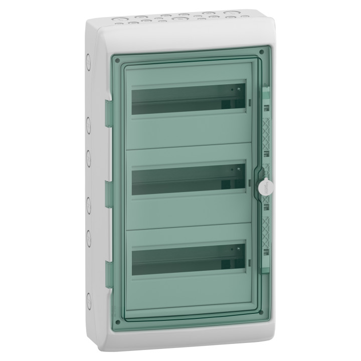Schneider - Mureva - Coffret étanche - 3 Rangées 12 Modules - IP65/IK09 - Réf : 13966M