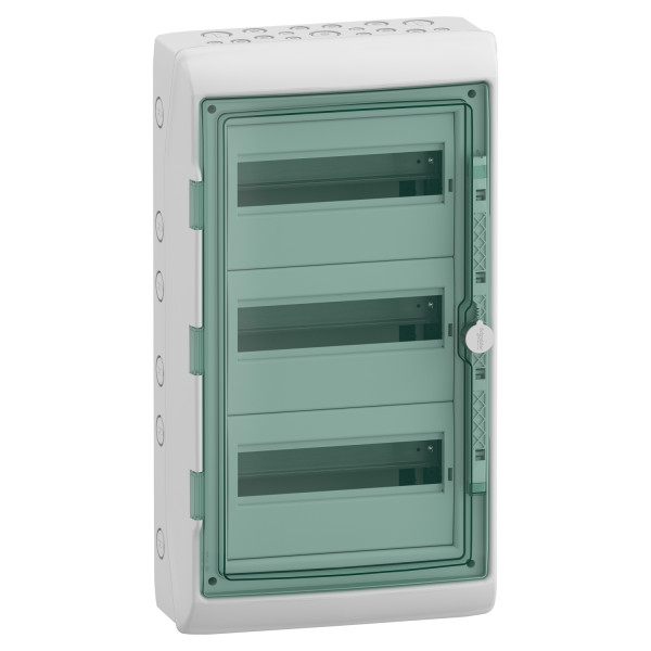 Schneider - Mureva - Coffret étanche - 3 Rangées 12 Modules - IP65/IK09 - Réf : 13966M