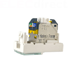 Legrand - Mosaic - Prise RJ 45 - Cat.6A - STP - Blindage métal - 1 module - Blanc - Réf : 076573