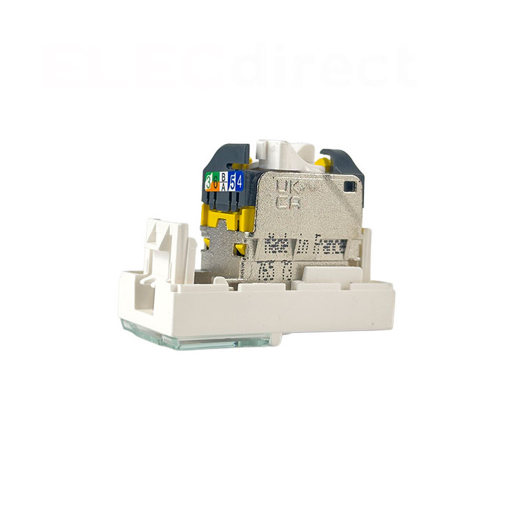 Legrand - Mosaic - Prise RJ 45 - Cat.6A - STP - Blindage métal - 1 module - Blanc - Réf : 076573