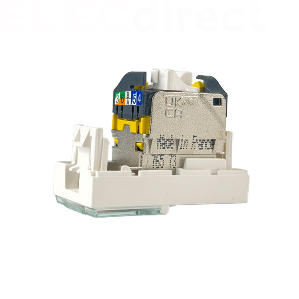 Legrand - Mosaic - Prise RJ 45 - Cat.6A - STP - Blindage métal - 1 module - Blanc - Réf : 076573