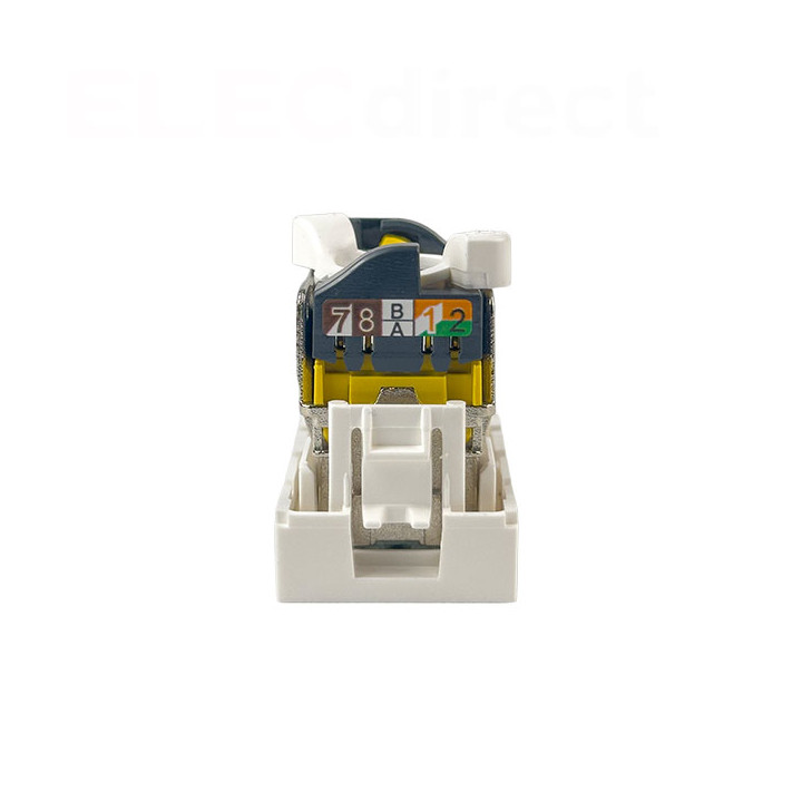 Legrand - Mosaic - Prise RJ 45 - Cat.6A - STP - Blindage métal - 1 module - Blanc - Réf : 076573