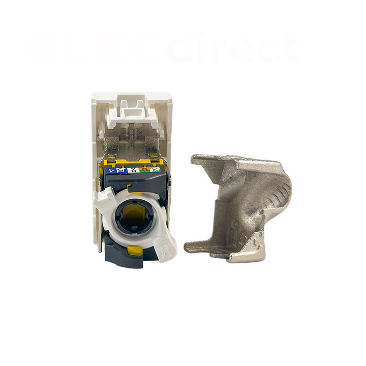 Legrand - Mosaic - Prise RJ 45 - Cat.6A - STP - Blindage métal - 1 module - Blanc - Réf : 076573