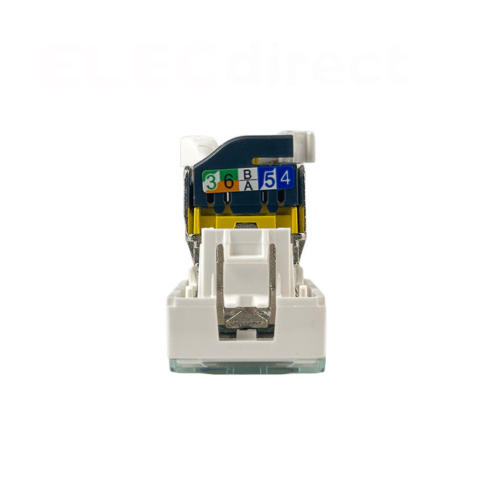 Legrand - Mosaic - Prise RJ 45 - Cat.6A - STP - Blindage métal - 1 module - Blanc - Réf : 076573