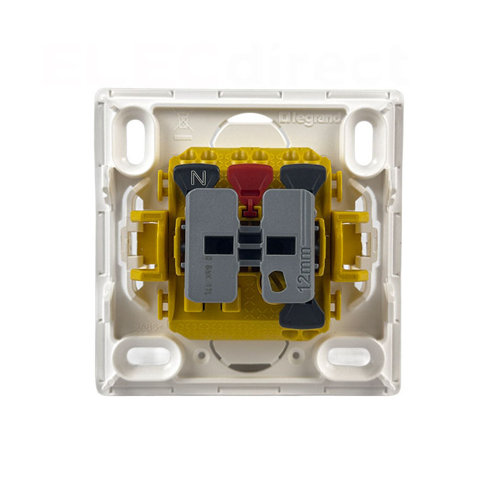 Legrand - Oteo - Transformeur simple 3 en 1 lumineux - Interrupteur/Va et vient - Poussoir - Blanc - Ref : 086017L