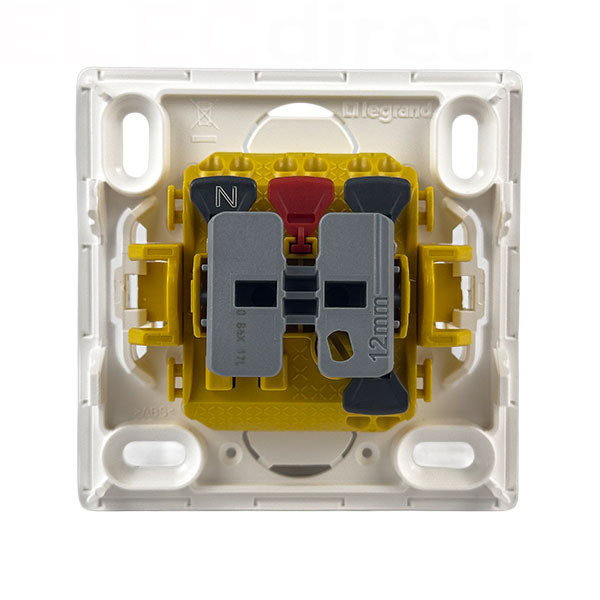 Legrand - Oteo - Transformeur simple 3 en 1 lumineux - Interrupteur/Va et vient - Poussoir - Blanc - Ref : 086017L