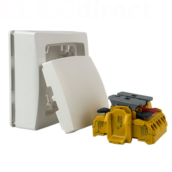 Legrand - Oteo -Transformeur 3 en 1 - Interrupteur/Va et vient - Poussoir - Blanc - Ref : 086001L
