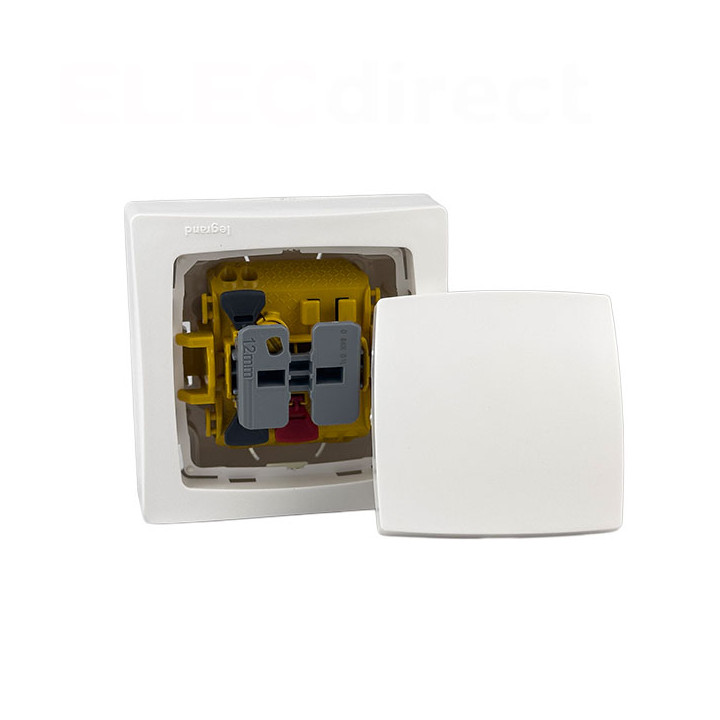 Legrand - Oteo -Transformeur 3 en 1 - Interrupteur/Va et vient - Poussoir - Blanc - Ref : 086001L
