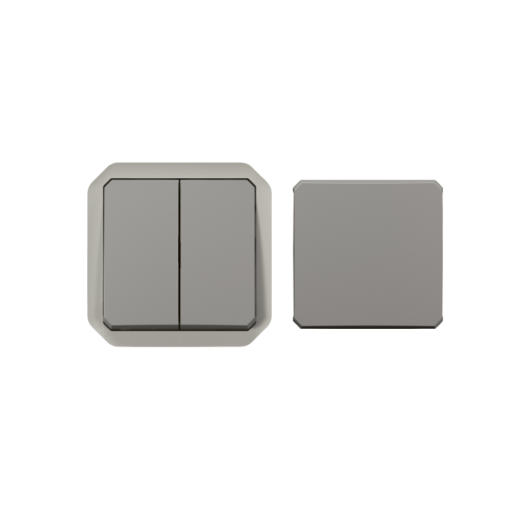 Legrand - Plexo L - Transformeur réversible - 5 Fonctions - Composable - Gris - Ref : 069506L