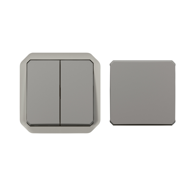 Legrand - Plexo L - Transformeur réversible - 5 Fonctions - Composable - Gris - Ref : 069506L