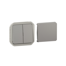 Legrand - Plexo L - Transformeur réversible - 5 Fonctions - Composable - Gris - Ref : 069506L