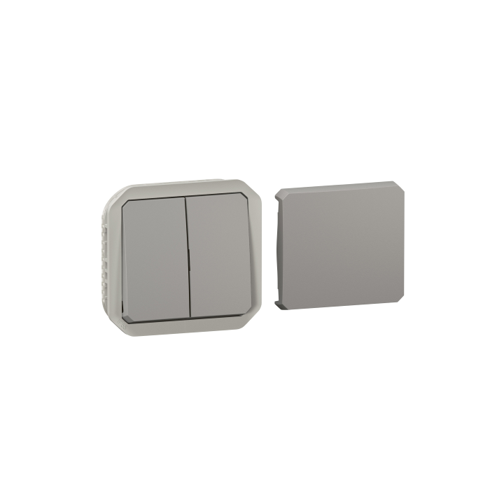 Legrand - Plexo L - Transformeur réversible - 5 Fonctions - Composable - Gris - Ref : 069506L
