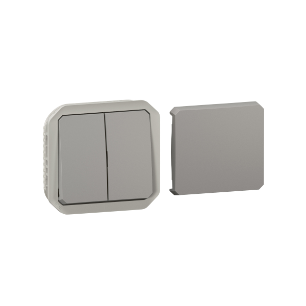 Legrand - Plexo L - Transformeur réversible - 5 Fonctions - Composable - Gris - Ref : 069506L
