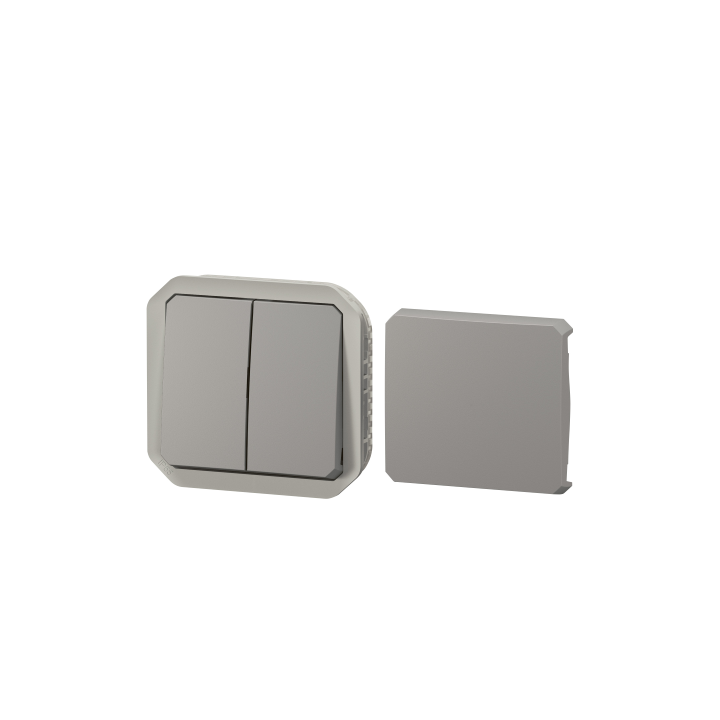 Legrand - Plexo L - Transformeur réversible - 5 Fonctions - Composable - Gris - Ref : 069506L
