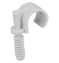 Eur'Ohm - Lot de 100 Clips avec cheville type parapluie pour tubes ou gaine de Ø16 mm - Gris - Réf : 43430