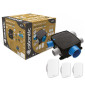 Atlantic - Kit VMC Autocosy iH Flex - Simple flux intelligente 4 sanitaires + 3 bouches Line plates - 330m³/h - Réf : 412290