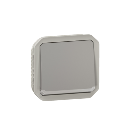 Legrand - Plexo L - Interrupteur témoin/lumineux avec voyant - 10A - 250V - IP55/IK08 - Composable - Gris - Ref : 069512L