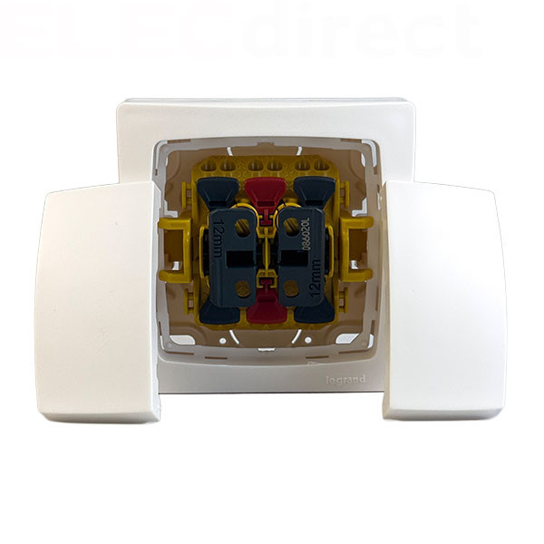 Legrand - Oteo - Transformeur double 5 en 1 - Interrupteur/Va et vient ou Poussoir double - Blanc - Ref : 086020L