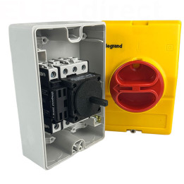 Legrand - Interrupteur-sectionneur rotatif complet de proximité - 4P - neutre à gauche - 25 A - Réf : 022183