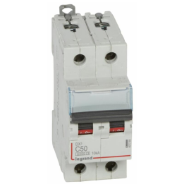 Legrand - Disjoncteur bipolaire DX3 50A - 10kA - courbe C - 407789