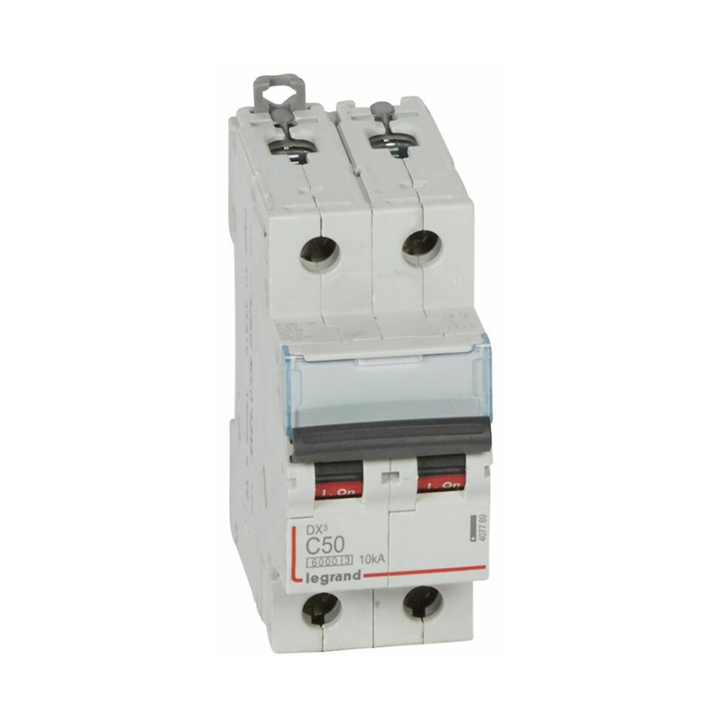 Legrand - Disjoncteur bipolaire DX3 50A - 10kA - courbe C - 407789