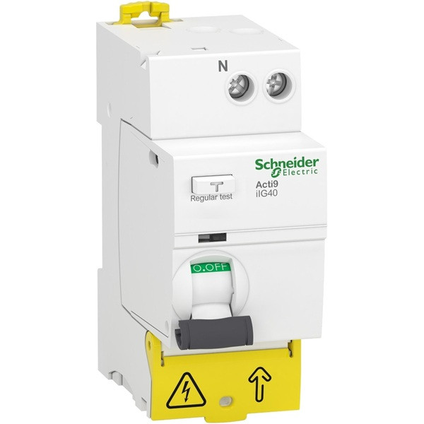 Schneider - Acti9 iIG40 - interrupteur différentiel tête de groupe - 1P+N 40A 30mA type AC - A9R67640