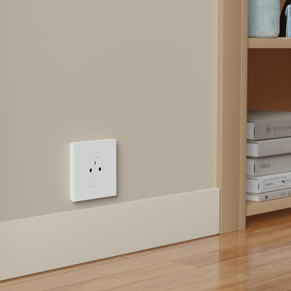 Schneider - Odace 2025 - LOT de 120 Prises de courant 2P+T affleurante - Blanc craie - Réf. : S920052 x 120