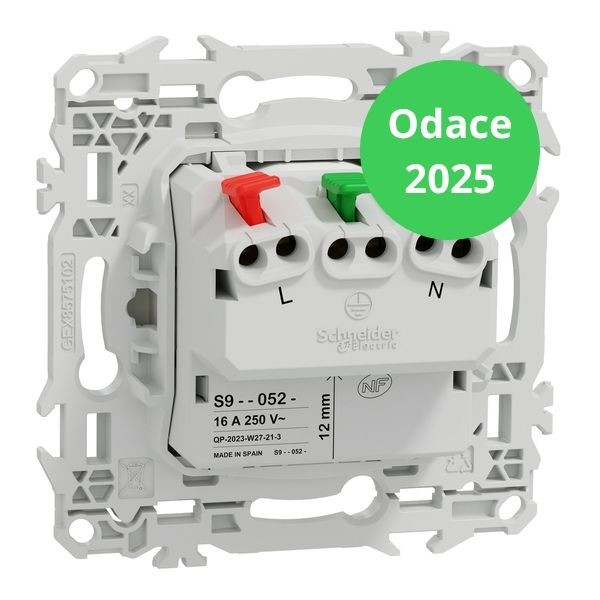 Schneider - Odace 2025 - LOT de 120 Prises de courant 2P+T affleurante - Blanc craie - Réf. : S920052 x 120