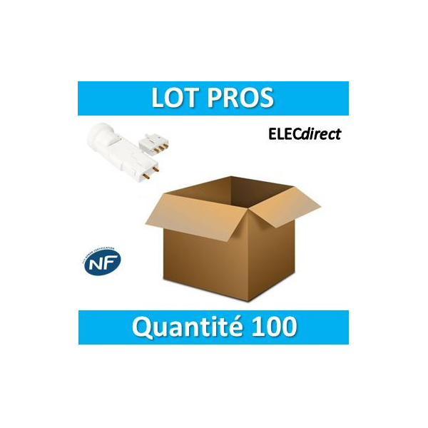 SIB - LOT PROS - Douille + fiche DCL - 11127x100 - ELECdirect Vente  Matériel Électrique