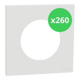 Schneider - Odace 2025 - LOT de 260 Plaques de finition 1 poste - Blanc craie - Réf : S920702 x 260
