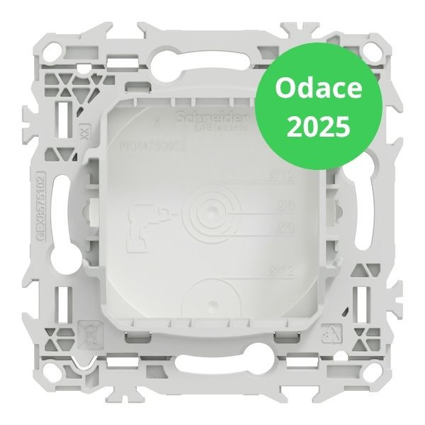 Schneider - Odace 2025 - LOT de 10 Obturateurs - Pré-perçage pour sortie de câble - Blanc craie - Réf : S920666 x 10