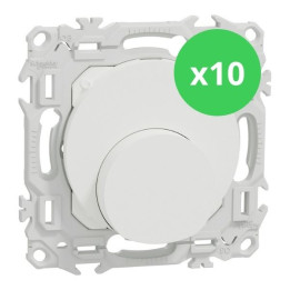 Schneider - Odace 2025 - LOT de 10 Sorties de câble - Serre câble 6 à 12 mm² - Blanc craie - Réf : S920662 x 10