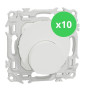 Schneider - Odace 2025 - LOT de 10 Sorties de câble - Serre câble 6 à 12 mm² - Blanc craie - Réf : S920662 x 10