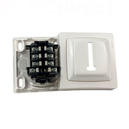 Legrand - Oteo - Prise Téléphone 8 contacts - Blanc - Ref : 086038