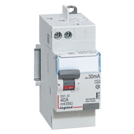 LEGRAND - Interrupteur différentiel - DX3 - 2P - 40A - 30mA - Type A - Départ Haut Auto - Réf : 411638