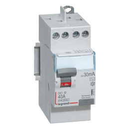 LEGRAND - Interrupteur différentiel - DX3 - 2P - 40A - 30mA - Type AC - Départ Haut à Vis - Réf : 411611